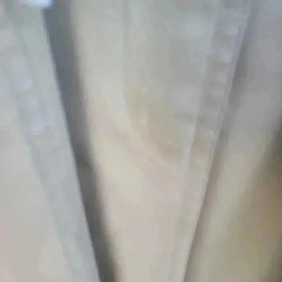 WORTH Beige CANVAS/WHITE LEATHER TRIM WALKING COAT 12 - Picture 4 of 10